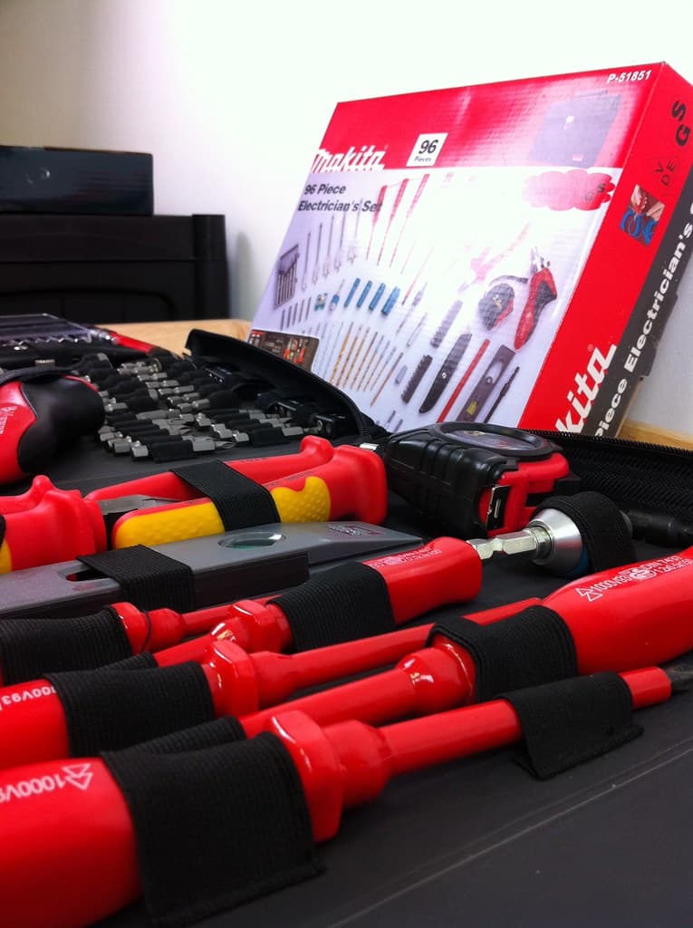 Insulated hand tools used for safe electrical work